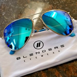 Blenders - Blue Aviators with soft bag - never worn.